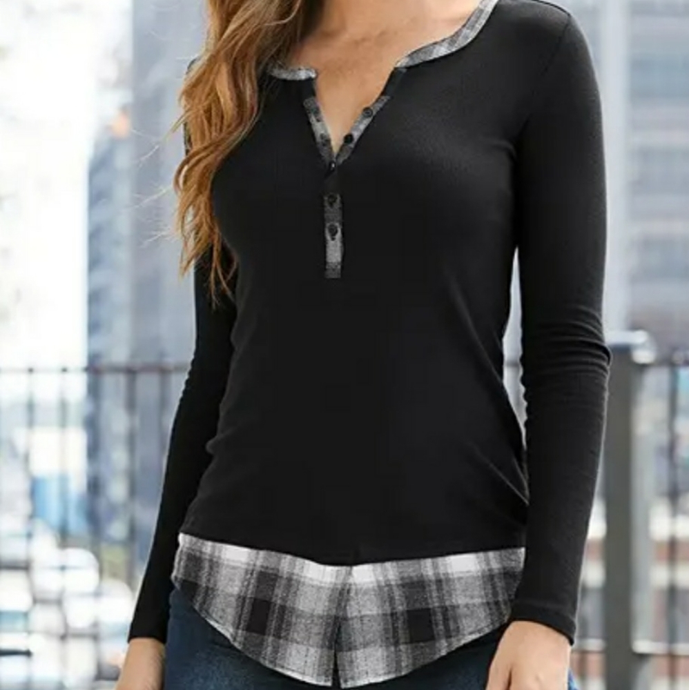 Venus Ribbed Henley